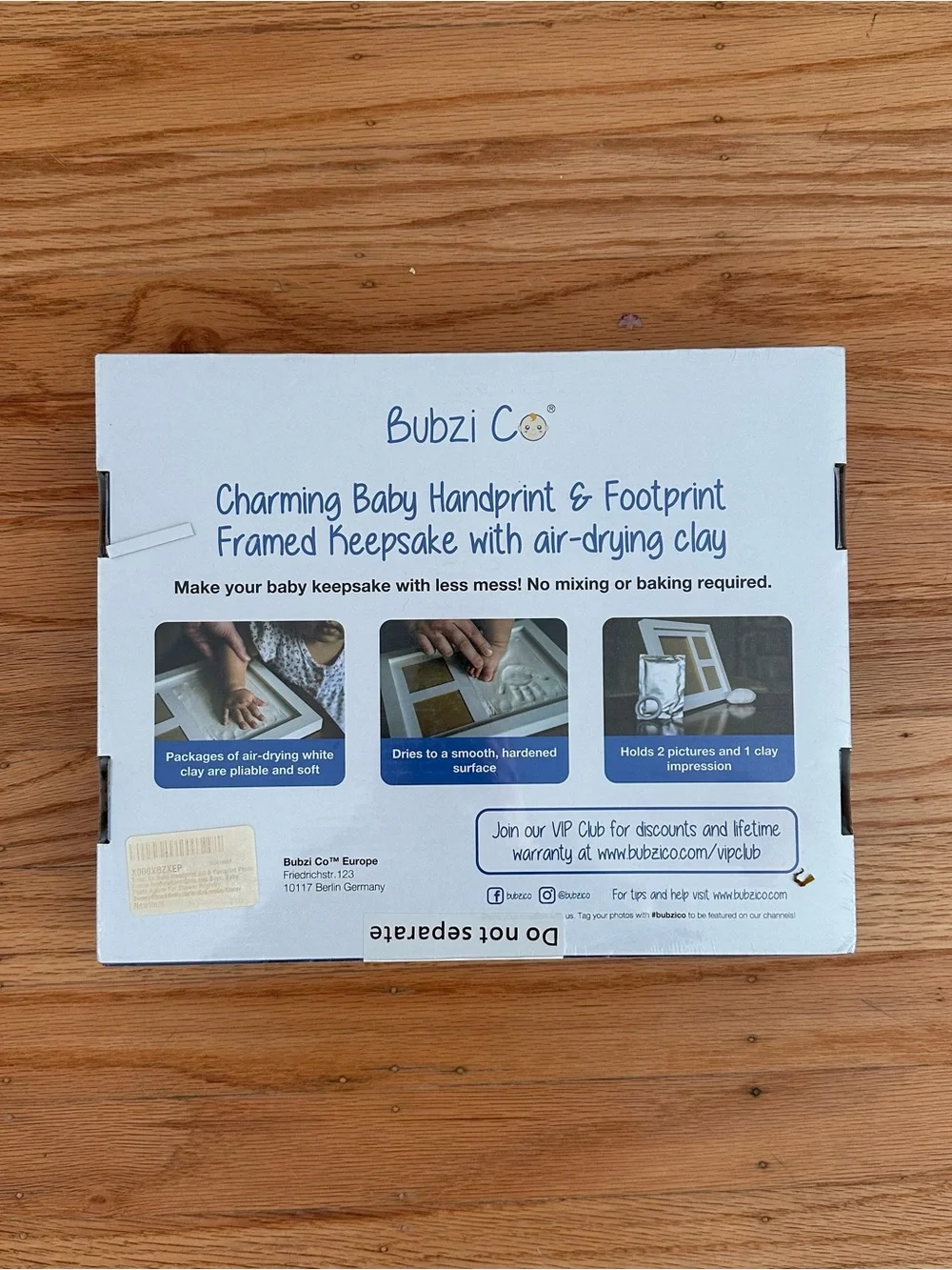 Bubzi Co — Charming Baby Clay Handprint & Footprint Keepsake Kit